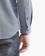 Men's Short Sleeve Classic Fit Shirt with Mini Print - Black 619F038 - 6