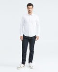 Slim Fit Long Sleeve Cotton Shirt for Men - White 619F040 - 2