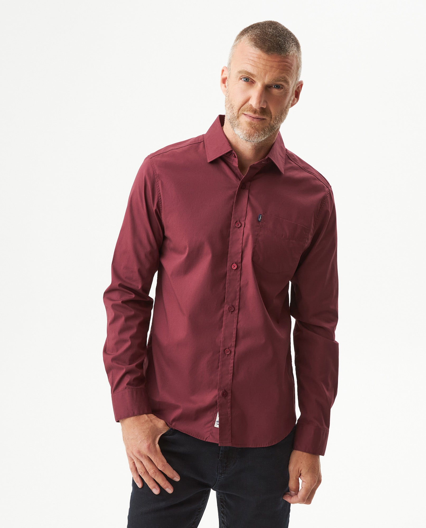 Camisa Manga Larga para Hombre - Red 63_619G000_ROJ191725_0