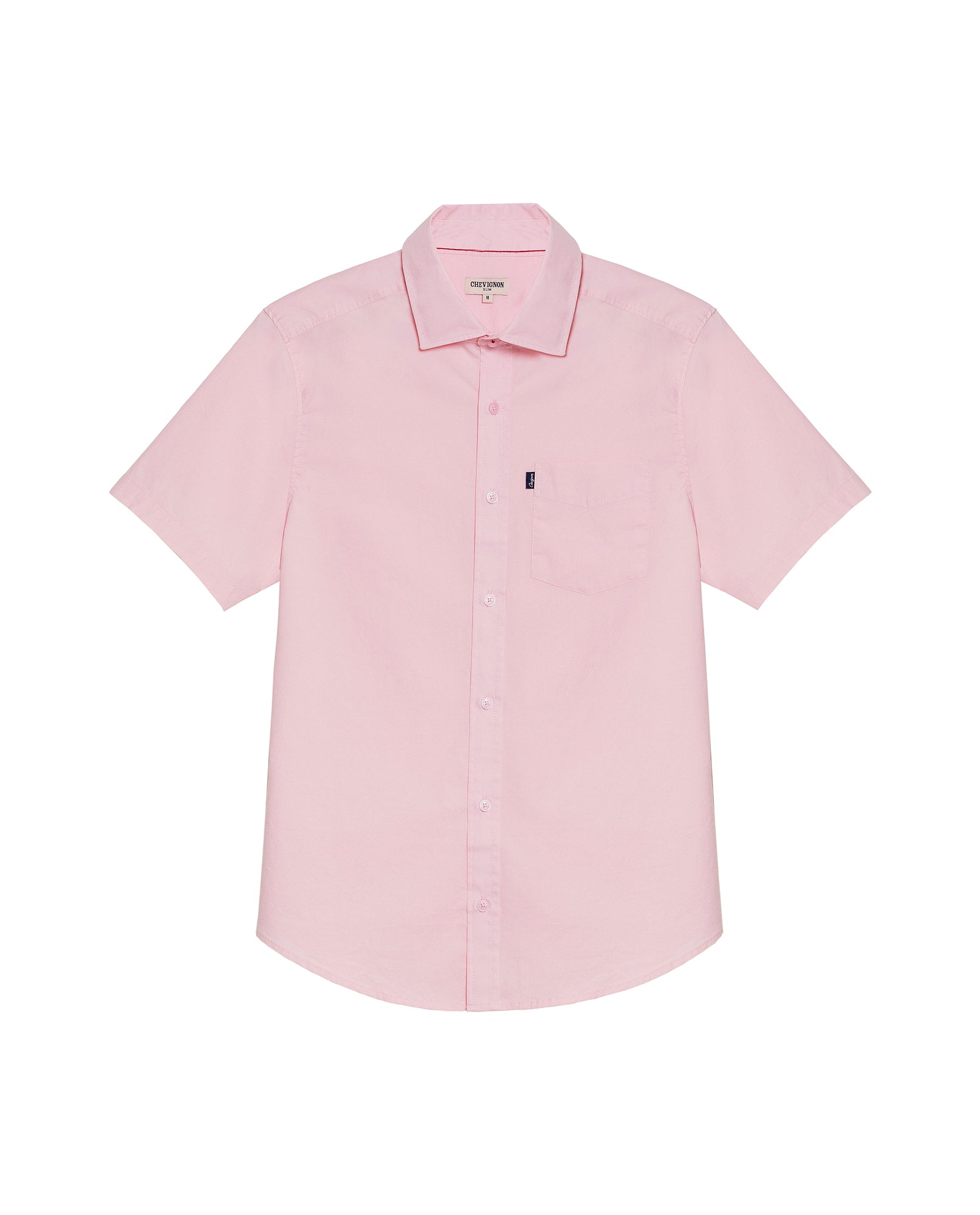 Men's Short Sleeve Shirt - Pink - 1