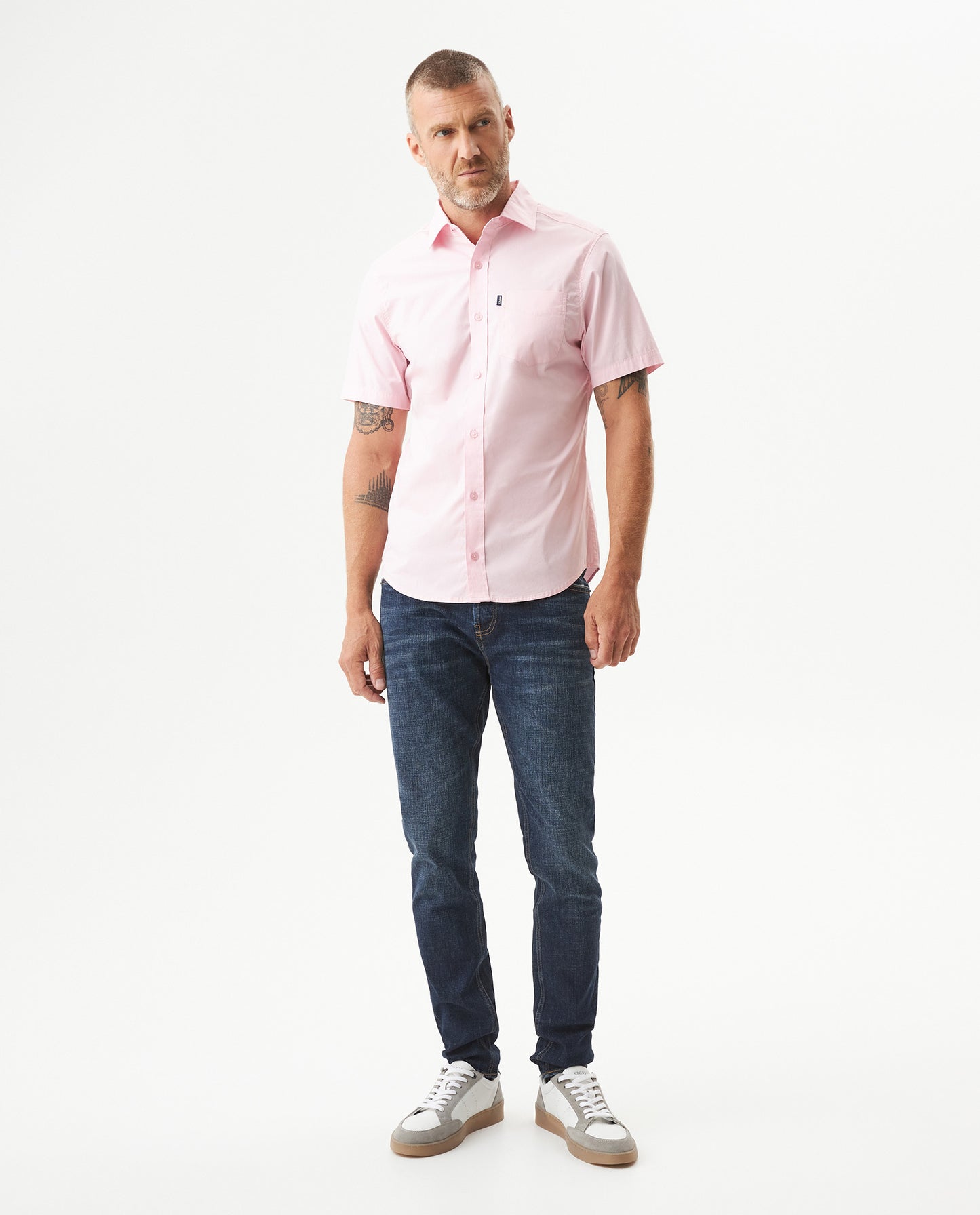 Men's Short Sleeve Shirt - Pink - 3