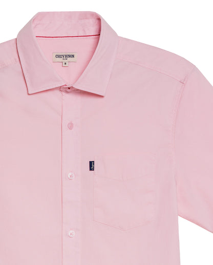 Men's Short Sleeve Shirt - Pink - 7