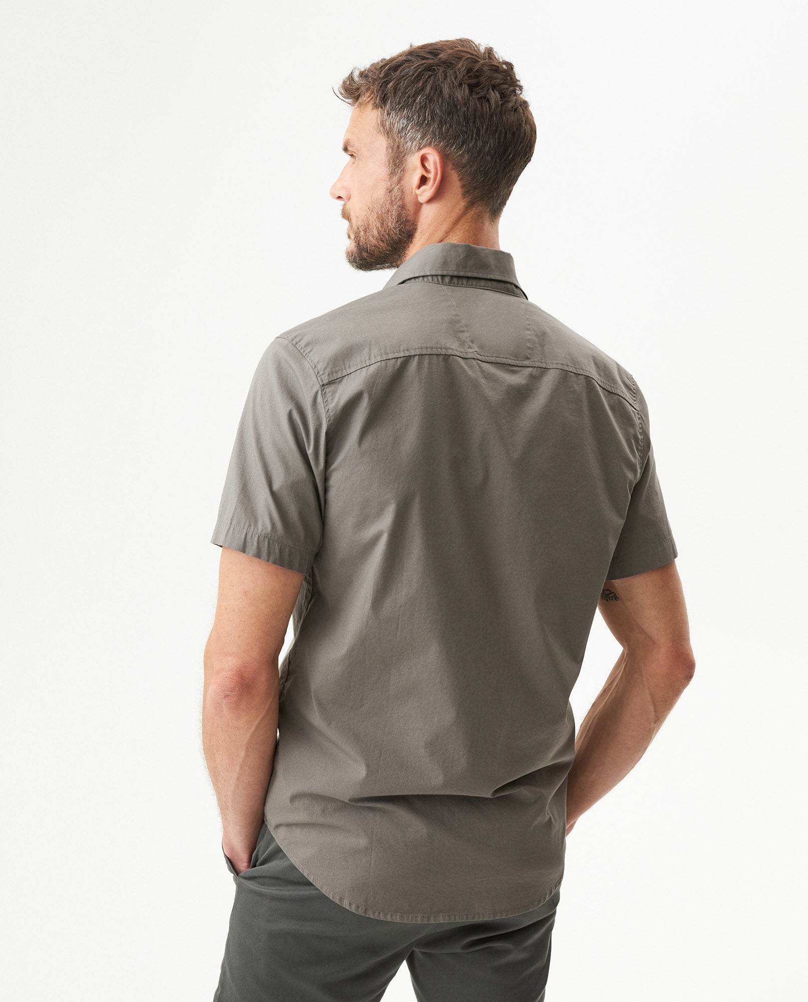 Men's Short Sleeve Shirt - Green - 5