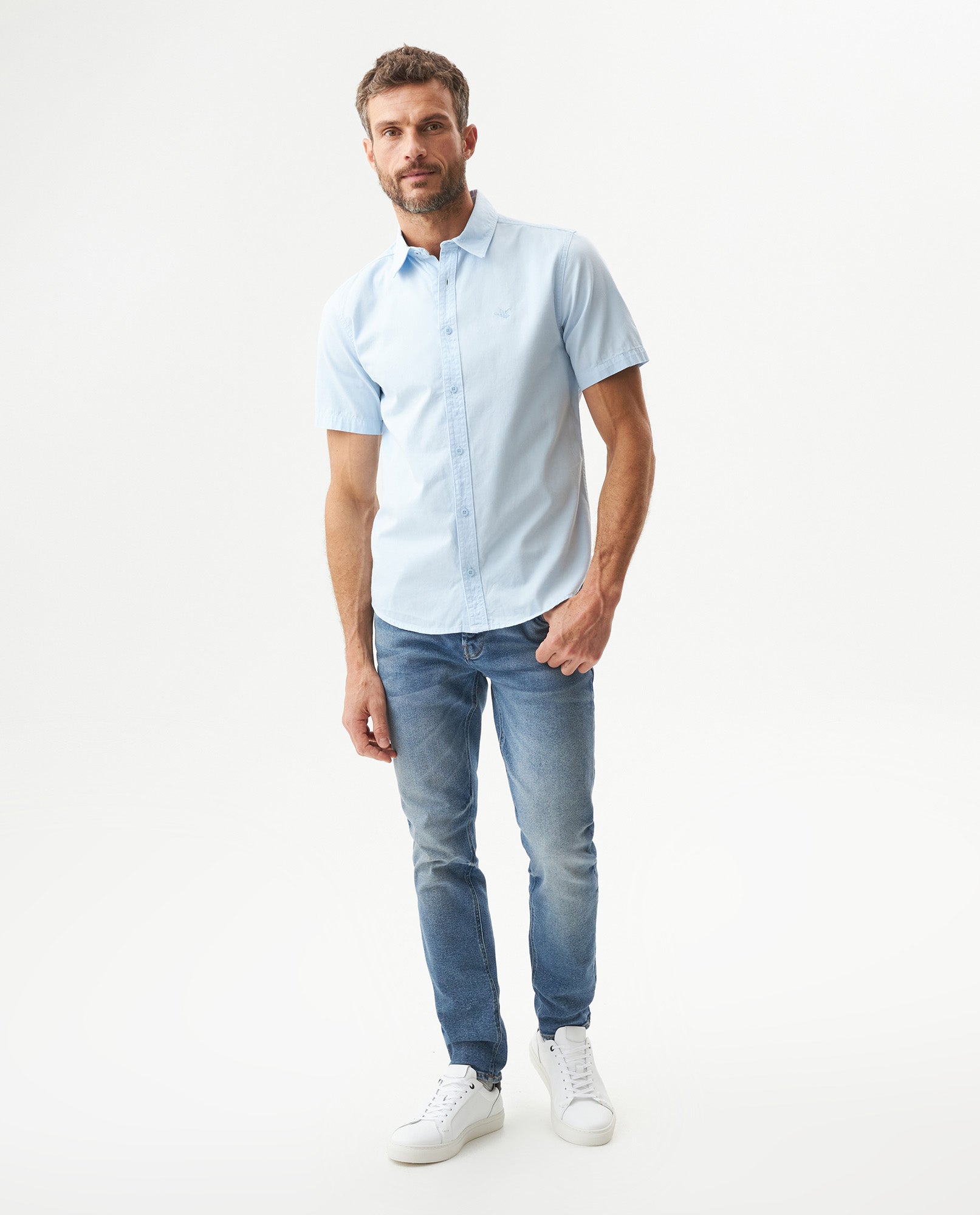 Camisa Manga Corta para Hombre - Blue 63_619G002_AZU134308_4