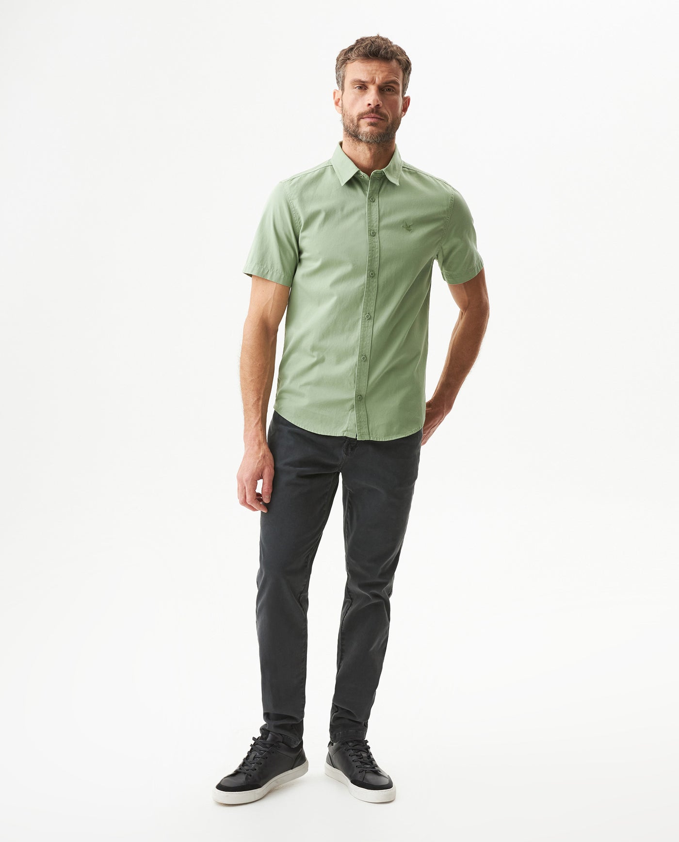 Camisa Manga Corta para Hombre - Green 63_619G002_VER160220_4