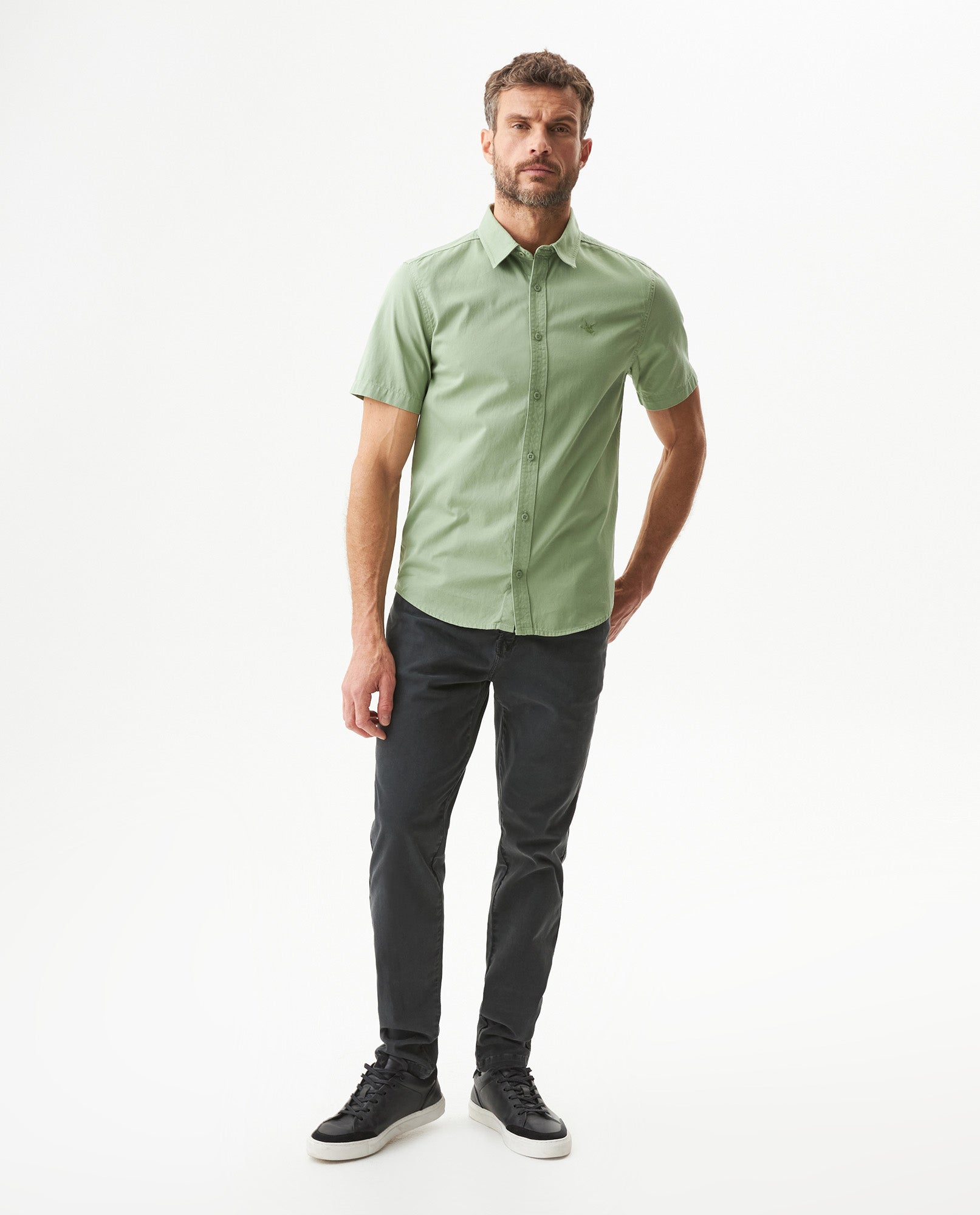 Camisa Manga Corta para Hombre - Green 63_619G002_VER160220_4