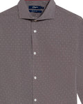 Men's Long Sleeve Slim Fit Mini-Print Dobby Shirt in Cotton-CoolMax Blend, Sailor - 7