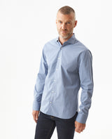 Men's Long Sleeve Dobby Shirt - Blue 619G004 - 1