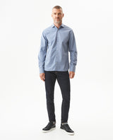 Men's Long Sleeve Dobby Shirt - Blue 619G004 - 3