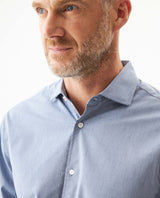 Men's Long Sleeve Dobby Shirt - Blue 619G004 - 4