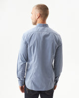 Men's Long Sleeve Dobby Shirt - Blue 619G004 - 5
