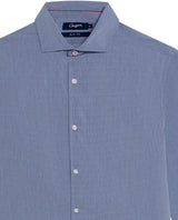 Men's Long Sleeve Dobby Shirt - Blue 619G004 - 7