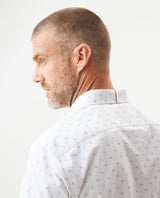 Men's Long Sleeve Mini Print Shirt - White 619G005 - 6