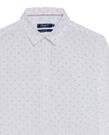 Men's Long Sleeve Mini Print Shirt - White 619G005 - 7