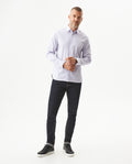 Men's Long Sleeve Mini Print Shirt - Purple 619G005 - 3