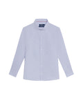 Men's Long Sleeve Slim Fit Yarn-dyed Checkered Fabric Shirt in Cotton-CoolMax Blend, Tidewater - 1