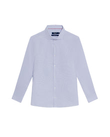 Men's Long Sleeve Plaid Shirt - Blue - 1