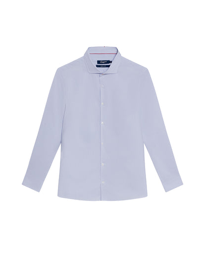 Men's Long Sleeve Plaid Shirt - Blue - 1