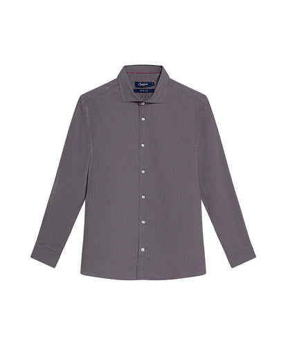 Men's Long Sleeve Plaid Shirt - Black - 1