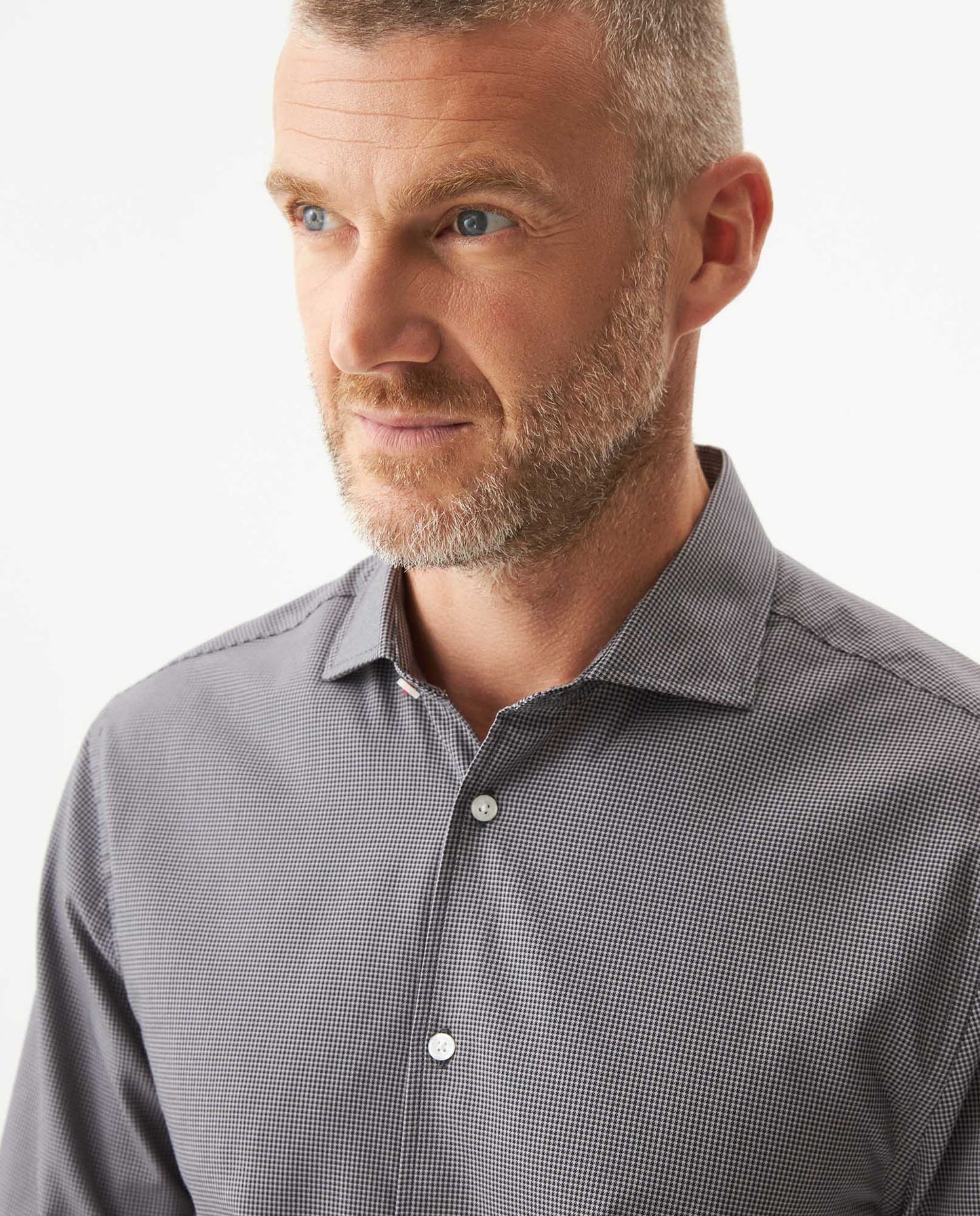 Men's Long Sleeve Plaid Shirt - Black - 4