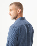 Men's Long Sleeve Slim Fit Yarn-dyed Checkered Fabric Shirt in Cotton-CoolMax Blend, Boatyard 619G007 - 6