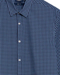 Men's Long Sleeve Slim Fit Yarn-dyed Checkered Fabric Shirt in Cotton-CoolMax Blend, Boatyard 619G007 - 7