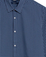 Men's Long Sleeve Slim Fit Yarn-dyed Checkered Fabric Shirt in Cotton-CoolMax Blend, Boatyard 619G007 - 7