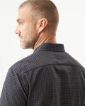 Men's Long Sleeve Slim Fit Yarn-dyed Checkered Fabric Shirt in Cotton-CoolMax Blend, Boatyard 619G007 - 5