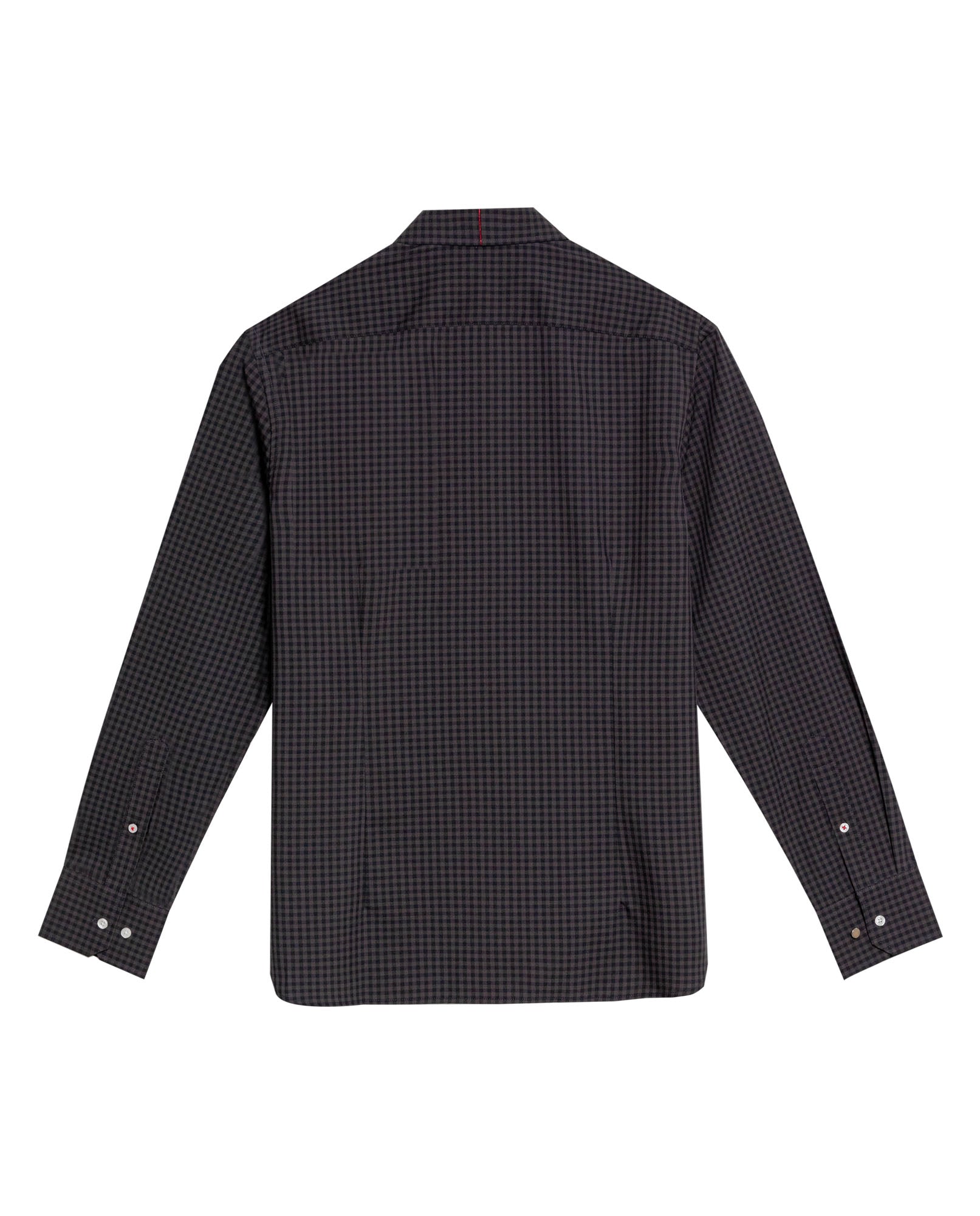 Men's Long Sleeve Slim Fit Yarn-dyed Checkered Fabric Shirt in Cotton-CoolMax Blend, Boatyard 619G007 - 7