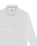 Men's Long Sleeve Flap Pockets Shirt in Cotton, Seaport 619G008 - 7