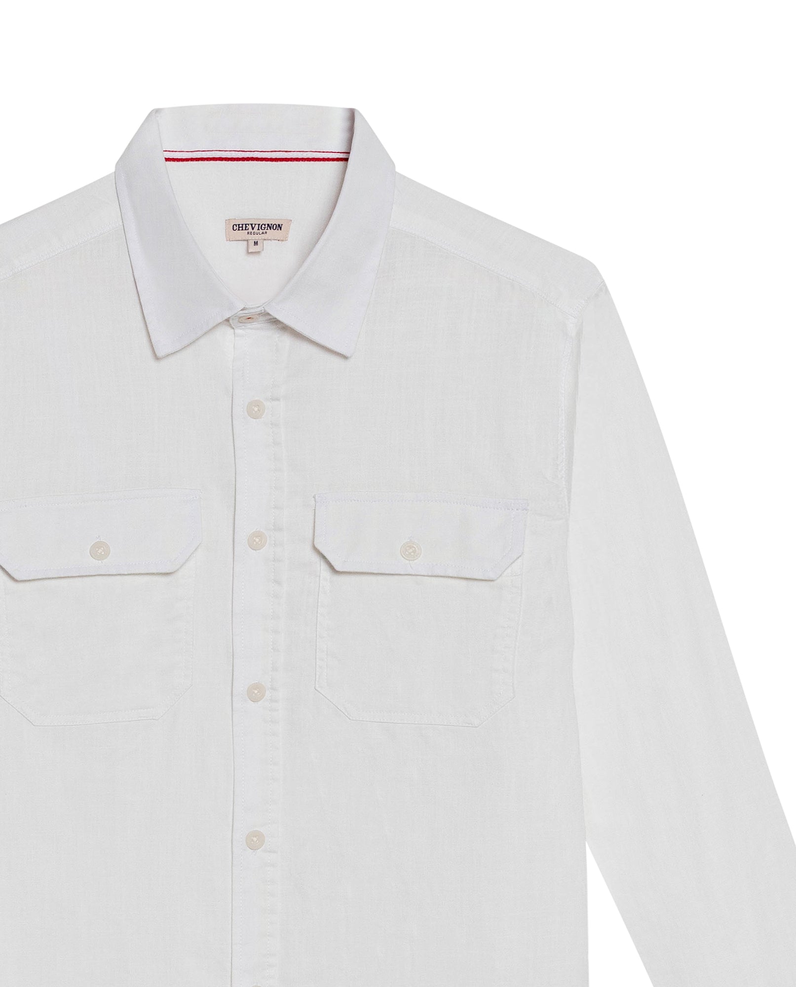 Men's Long Sleeve Flap Pockets Shirt in Cotton, Seaport 619G008 - 7
