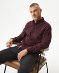 Men's Long Sleeve Relaxed Fit Corduroy Shirt in Cotton, Festive 619G010 - 3