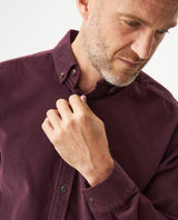 Men's Long Sleeve Relaxed Fit Corduroy Shirt in Cotton, Festive 619G010 - 4