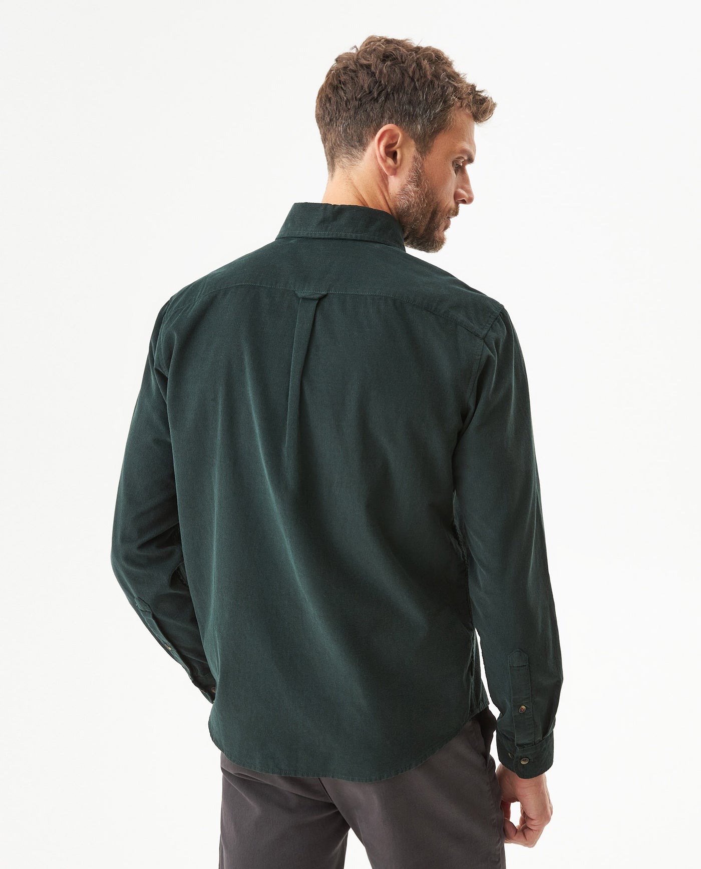 Men's Long Sleeve Relaxed Fit Corduroy Shirt in Cotton, Festive 619G010 - 5