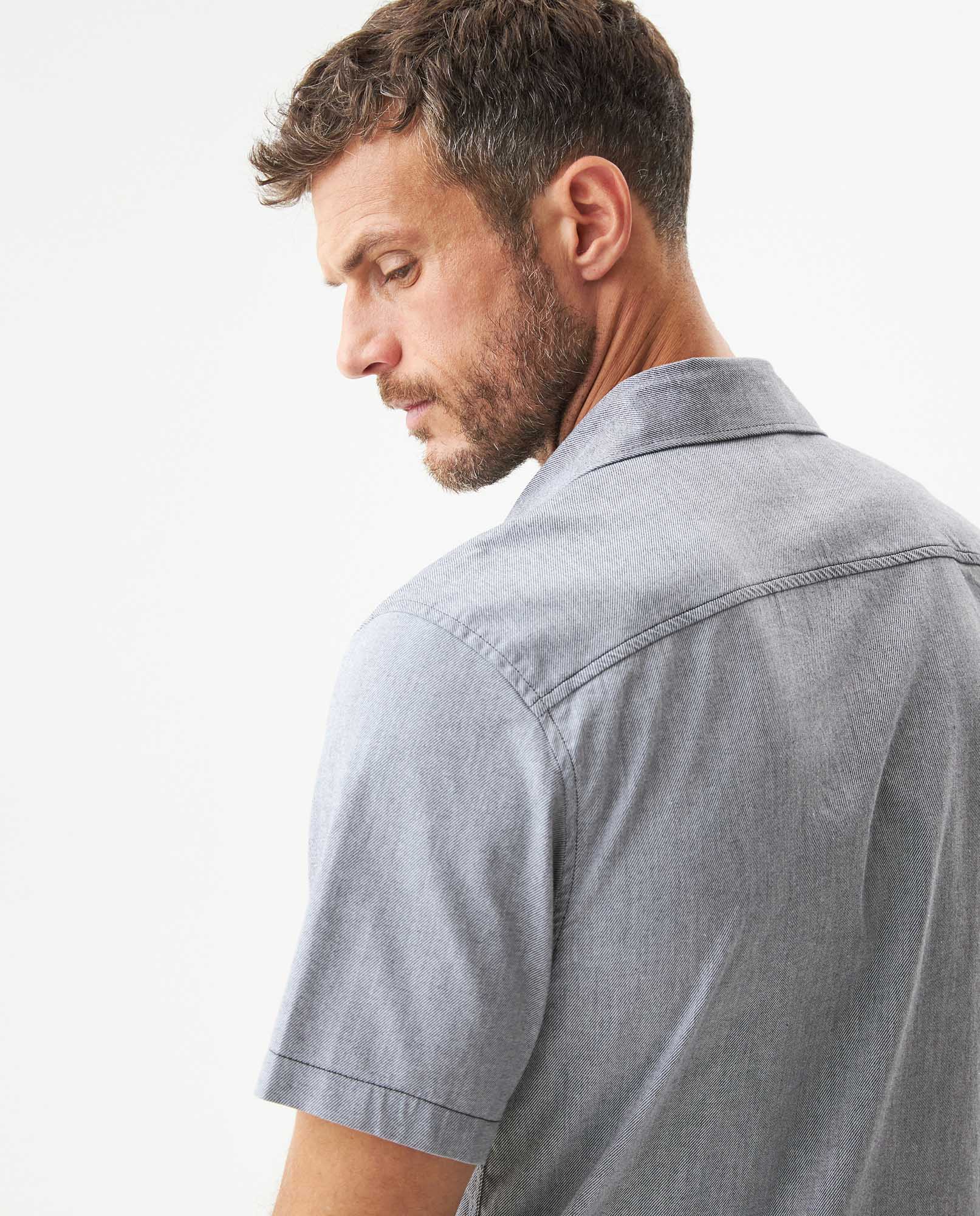 Men's Short Sleeve Shirt - Black 619G013 - 6