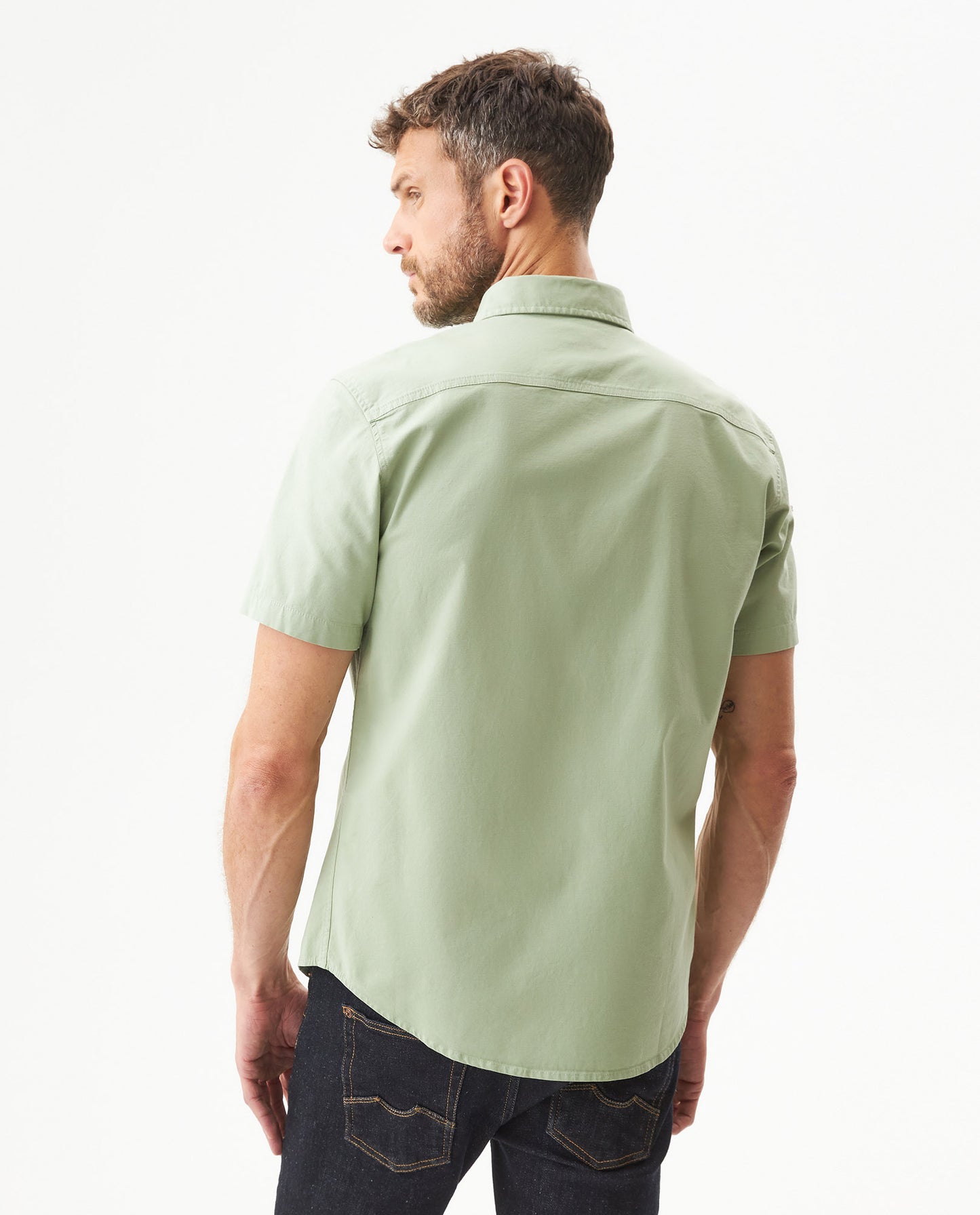 Men's Short Sleeve Shirt - Green - 5