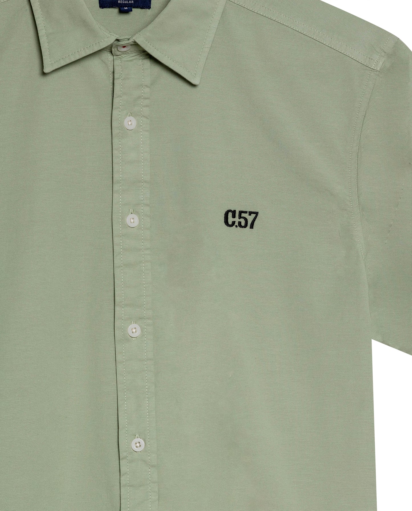 Men's Short Sleeve Shirt - Green - 7