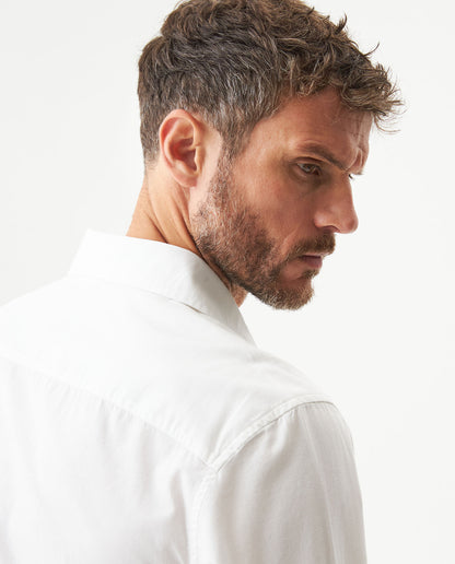 Men's Long Sleeve Shirt - White - 6