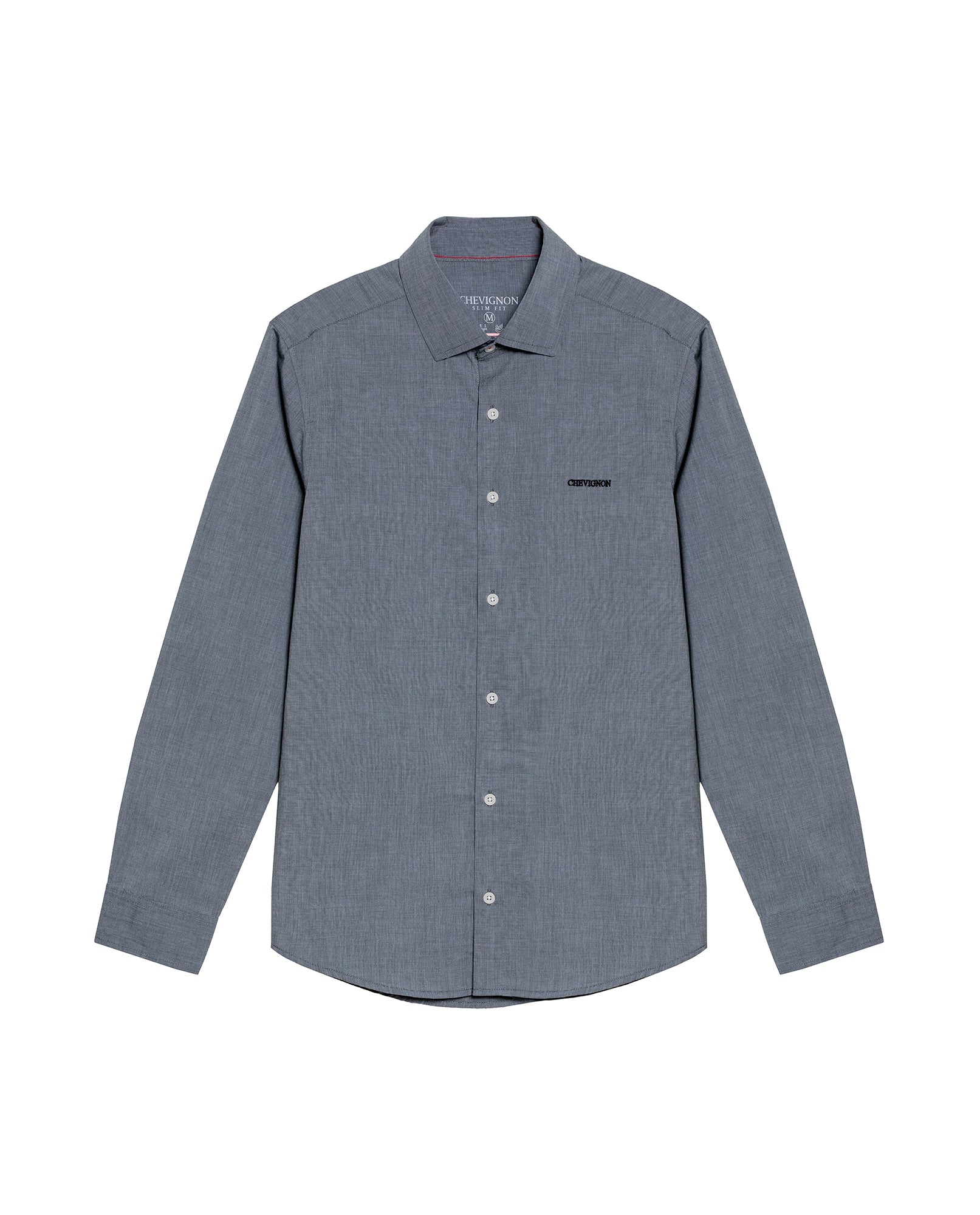 Men’s Long Sleeve Slim Fit Shirt Performance Fabric in Cotton, Grandeur 619G015 - 2