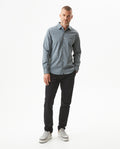 Men’s Long Sleeve Slim Fit Shirt Performance Fabric in Cotton, Grandeur 619G015 - 3