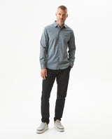 Men’s Long Sleeve Slim Fit Shirt Performance Fabric in Cotton, Grandeur 619G015 - 3