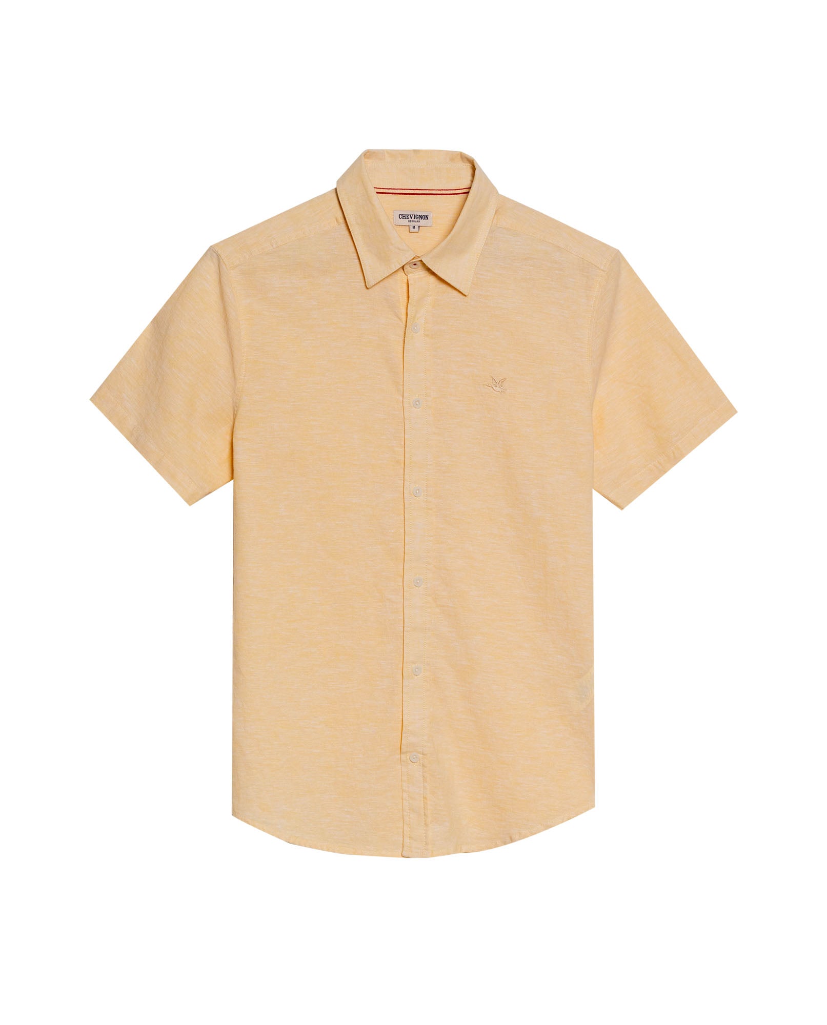 Men's Short Sleeve Shirt - Yellow - 1