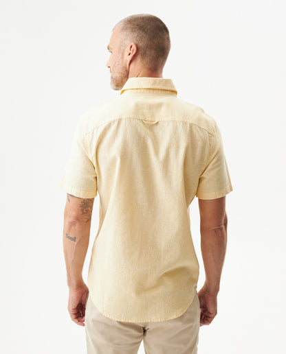 Men's Short Sleeve Shirt - Yellow - 5