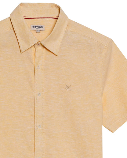 Men's Short Sleeve Shirt - Yellow - 6