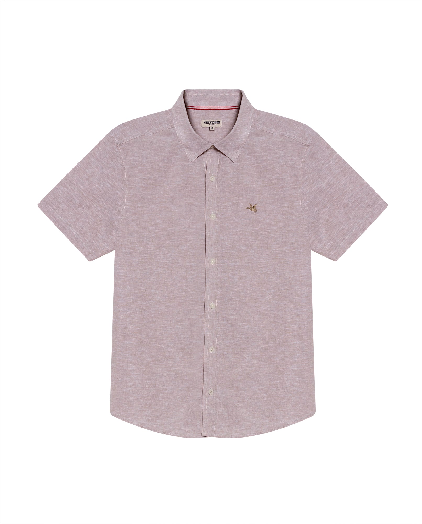 Men's Short Sleeve Shirt - Beige 619G017 - 2