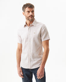 Men's Short Sleeve Shirt - Beige - 2