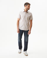 Men's Short Sleeve Shirt - Beige 619G017 - 3