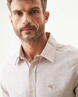 Men's Short Sleeve Shirt - Beige 619G017 - 4