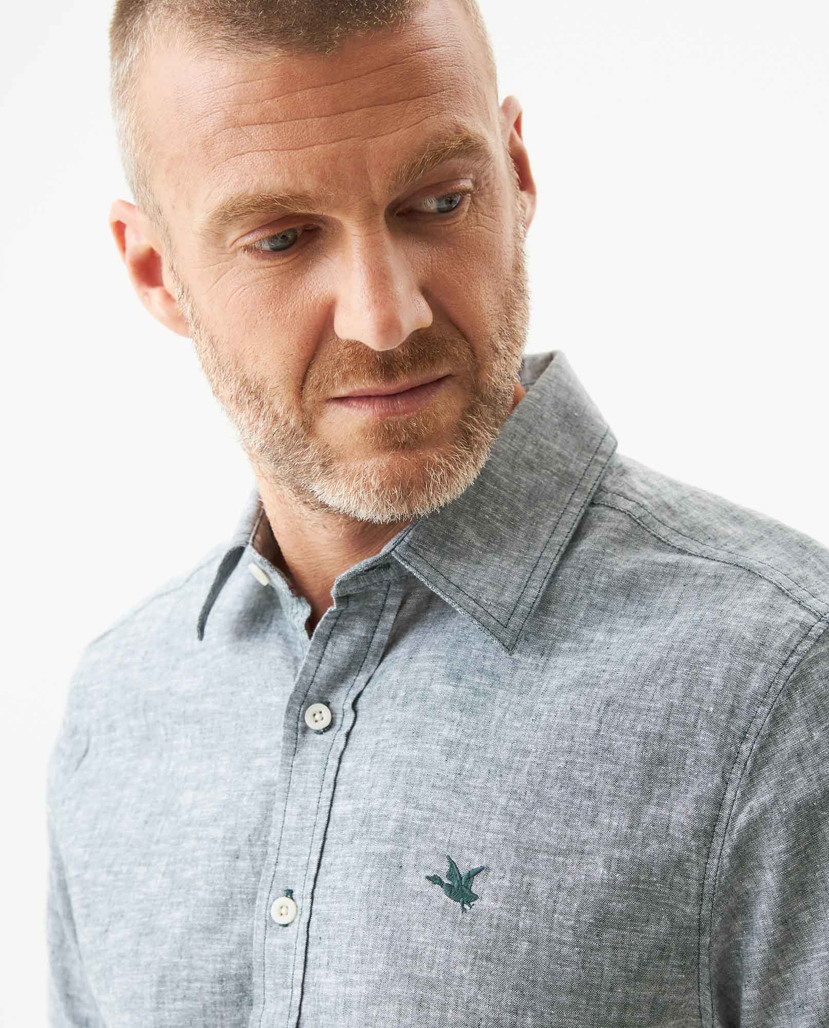 Men's Short Sleeve Shirt - Green 619G017 - 4