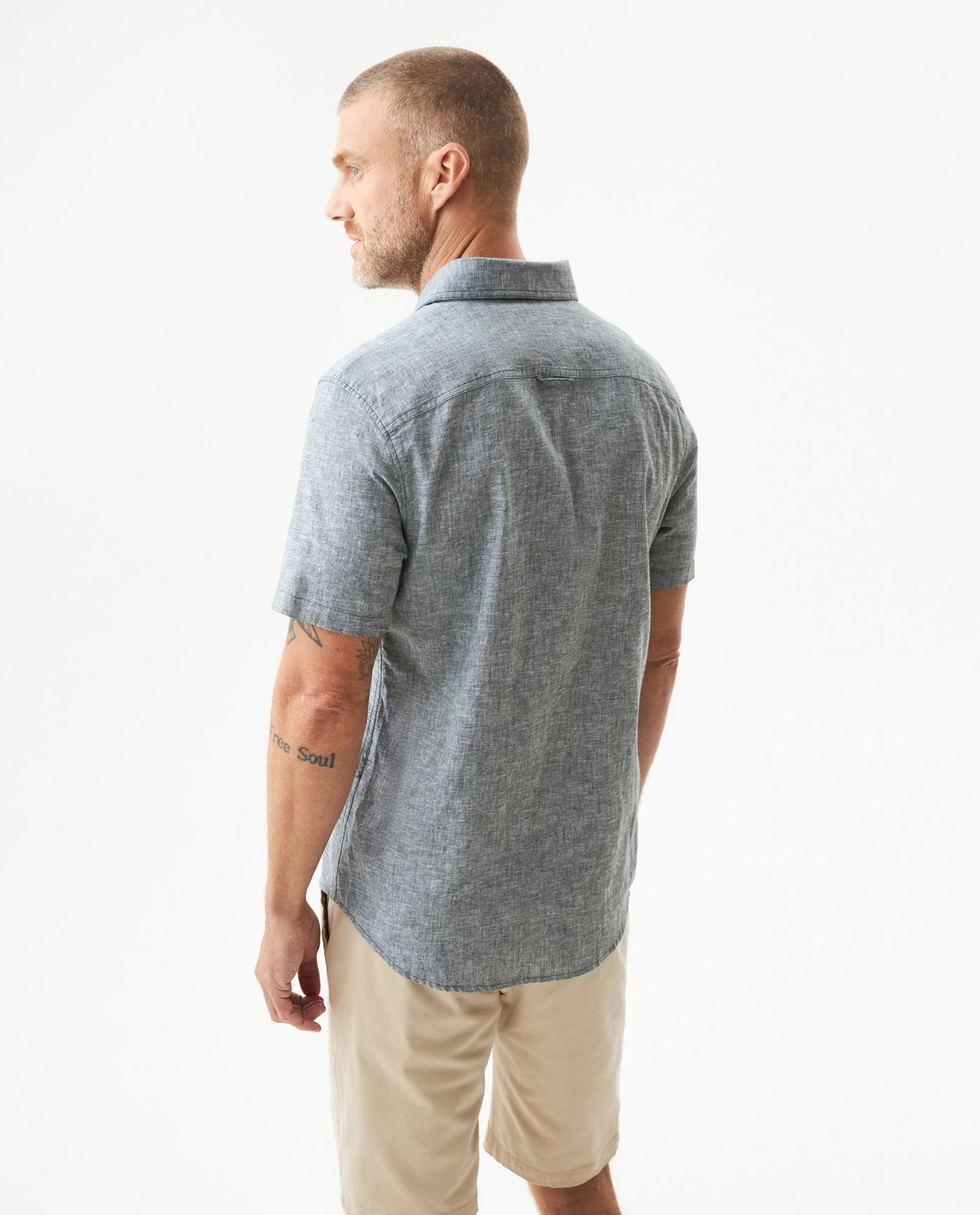 Men's Short Sleeve Shirt - Green 619G017 - 5